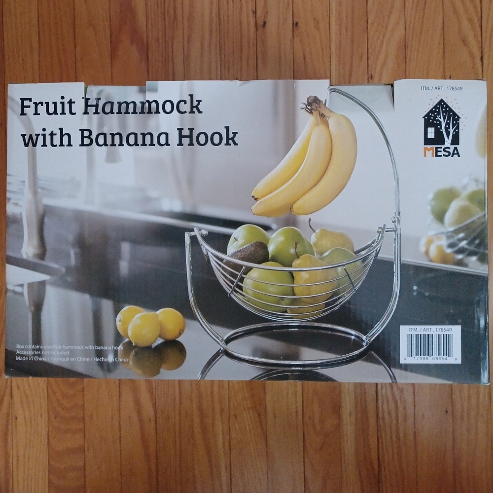 Fruit hammock with banana hook-New never used, new in box